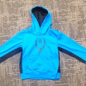 Nike kids size 6 blue and black thermafit sweatshirt